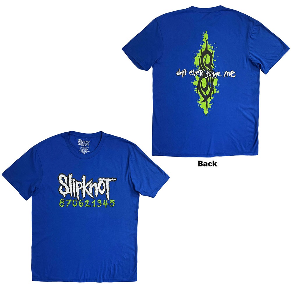 Slipknot - Don't Ever Judge Me Neon Heren Tshirt - Blauw